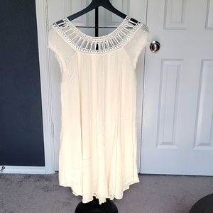 FREE PEOPLE DRESS CREAM with lining under dress SIZE XS